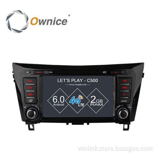Ownice C500 quad core android 6.0 auto radio for Nissan X-Trial 2014-2015 support 4G support DAB+